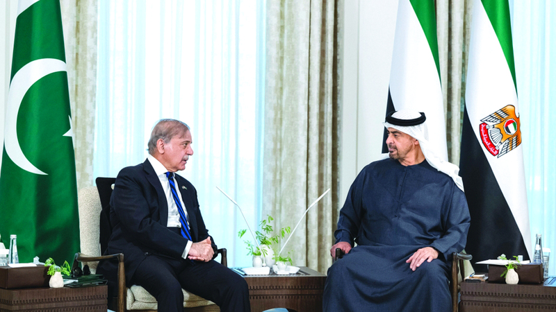 رئيس الدولة ورئيس وزراء باكستان يبحثان علاقات التعاون بين البلدين رئيس الدولة خلال استقباله رئيس وزراء باكستان. وام