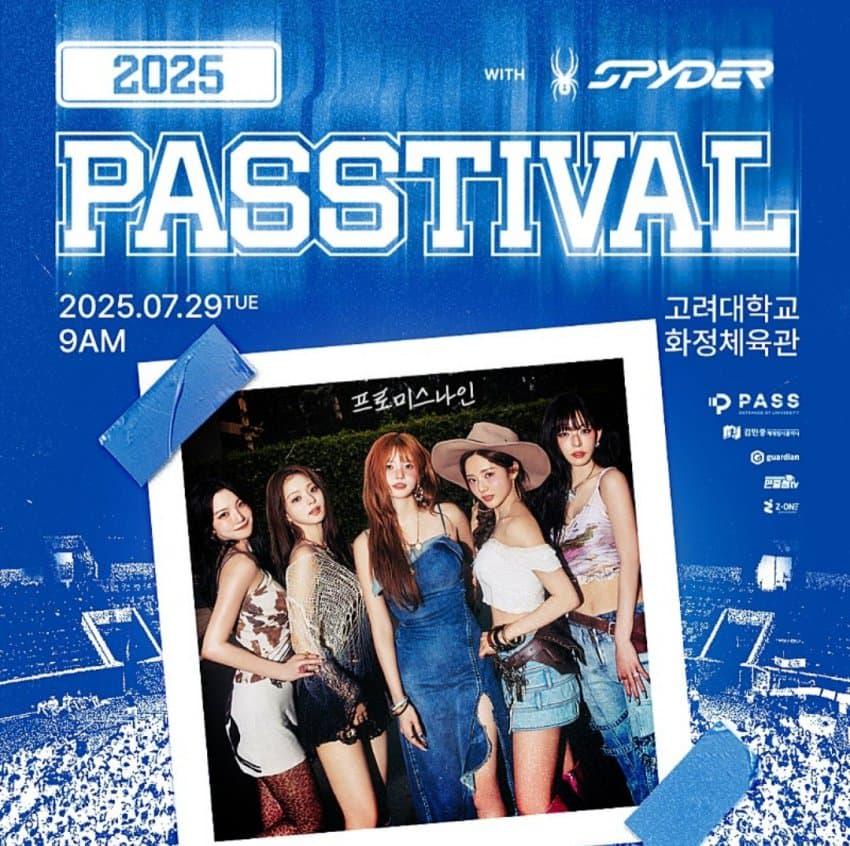 سيكون Fromis_9 جزءًا من تشكيلة "2025 Passtival" في 29 يوليو في جامعة كوريا Hwajeong Gymnasium