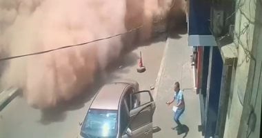 لحظة انهيار عقار بشارع الترعة البولاقية فى منطقة شبرا.. فيديو