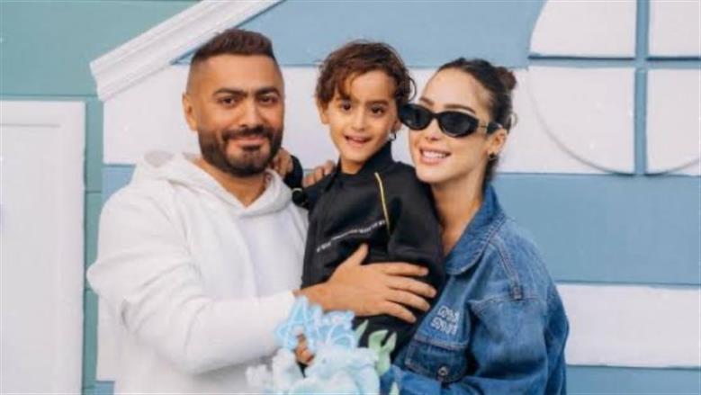 بسمة بوسيل تدعو لابنها آدم تامر حسني: أصابه من التعب ما يكفيه