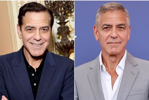 جورج كلوني قبل وبعد صبغ شعره