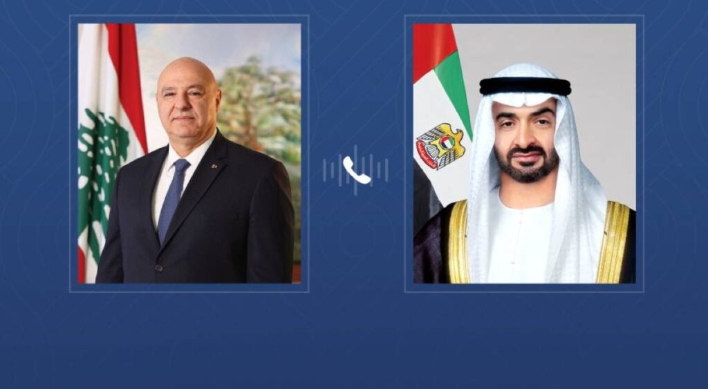 رئيس الدولة والرئيس اللبناني يبحثان هاتفياً علاقات التعاون بين البلدين Al Bayan