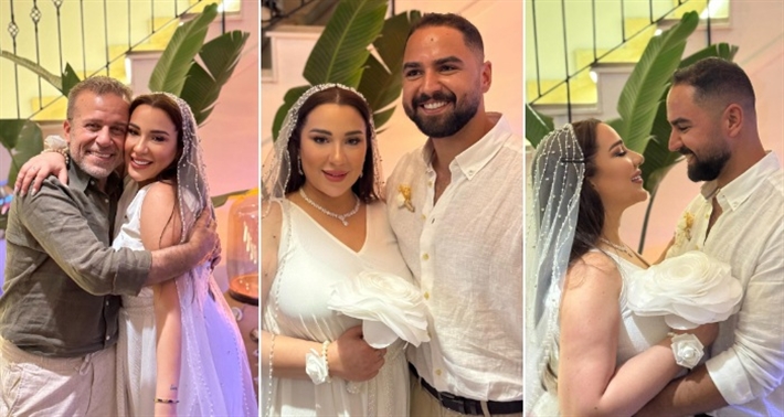 أسما شريف منير تحتفل بزواجها