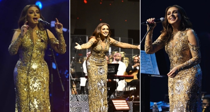 بإطلالة ذهبية لامعة … أنغام تختتم مهرجان “ليلة عمر” في الكويت | ألبوم أنغام