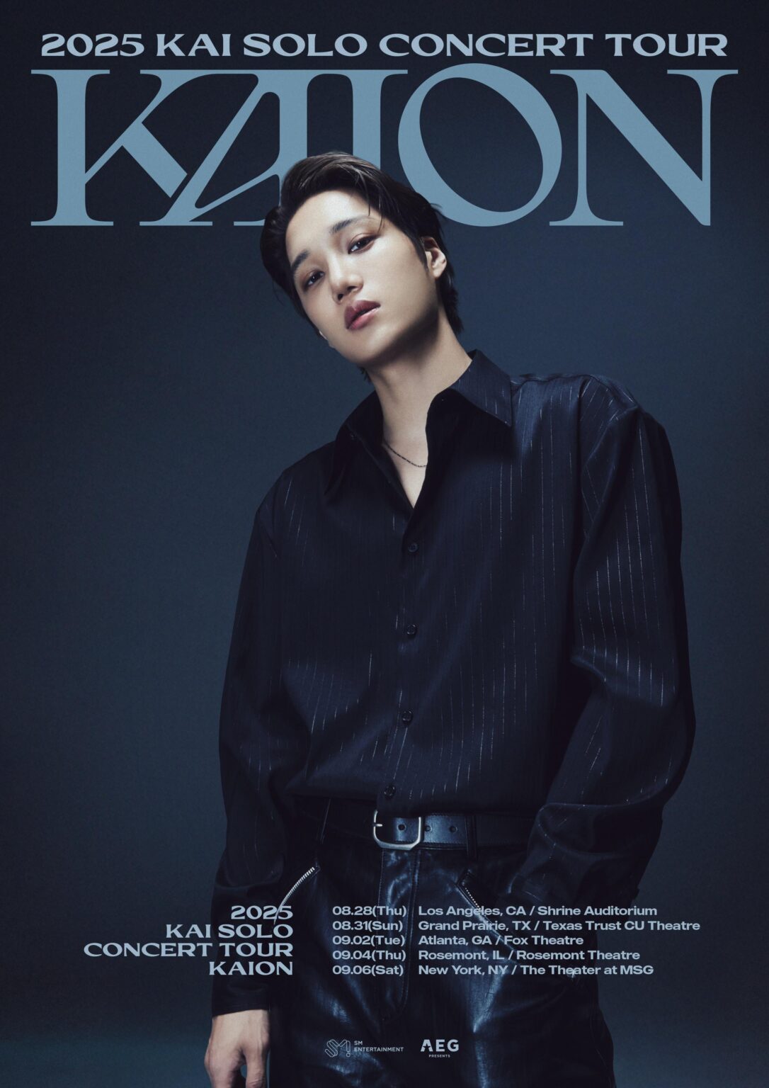 KAI (EXO) - 2025 KAI Solo Concert Tour: Kaion في الولايات المتحدة الأمريكية (ملصق إعلان)