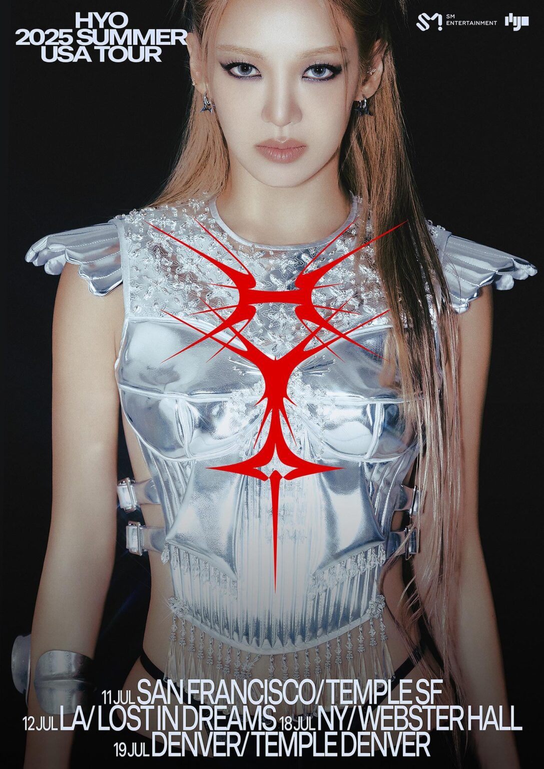 Girls 'Generation / SNSD Hyoyeon - DJ Hyo 2025 Summer USA TOUR (ملصق الجدول)