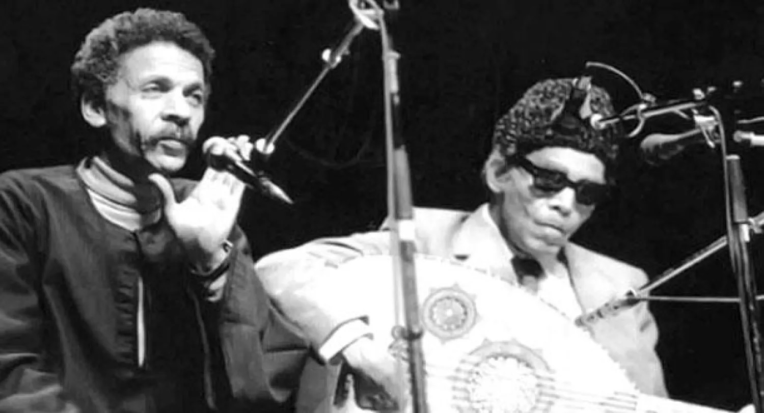 الشيخ إمام وأحمد فؤاد نجم.