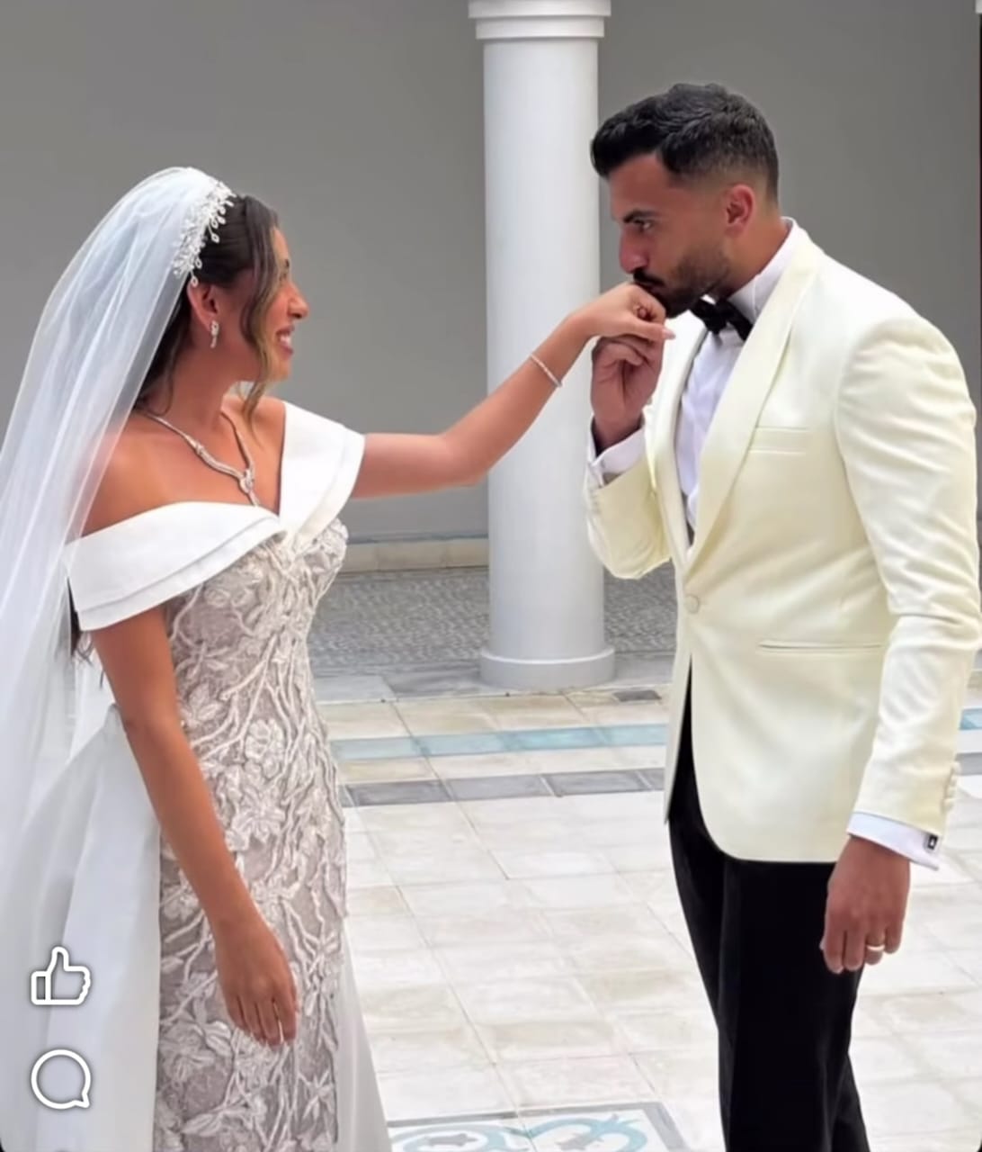 زواج منة عدلي القيعي ويوسف حشيش