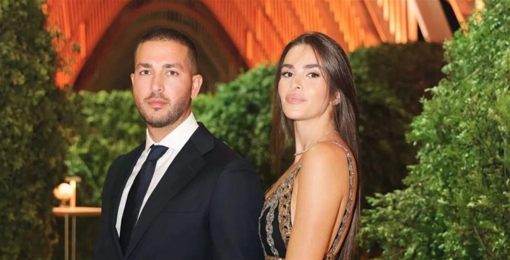 لقطة رومانسية لـ سيليو ابن ايلي صعب وخطيبته الأردنية الحسناء