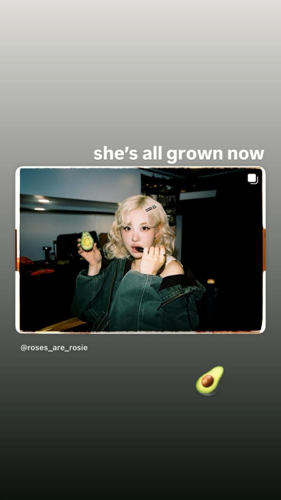 250629 تحديث قصة Rosé IG