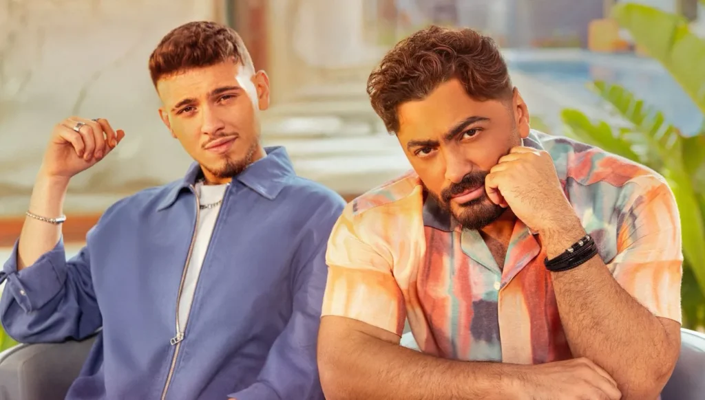 تامر حسني والشامي و'ملكة جمال الكون' مع الدبكة في دبي (فيديو)