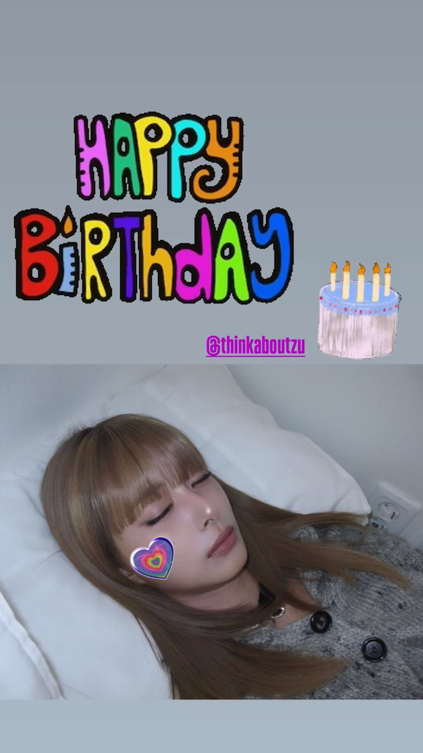 250614 تحديث قصة Momo Instagram - عيد ميلاد Momo Happy Wish to Tzuyu