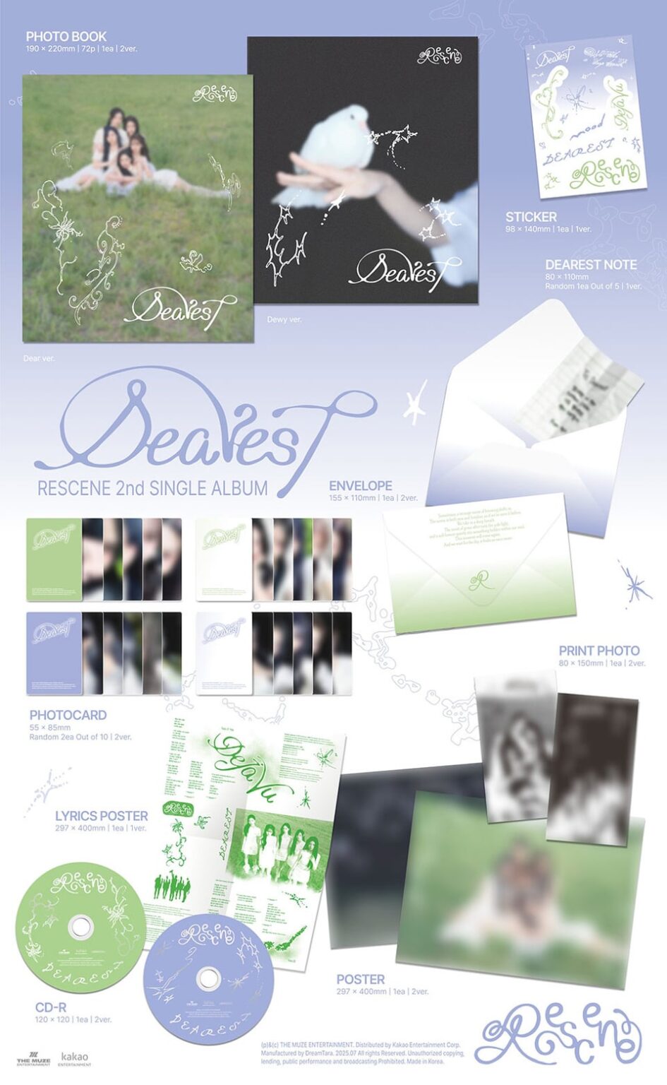 RESCENE - 2nd Single Album: Dearest (Abrum Packaging Preview - Photobook & QR Vers.)