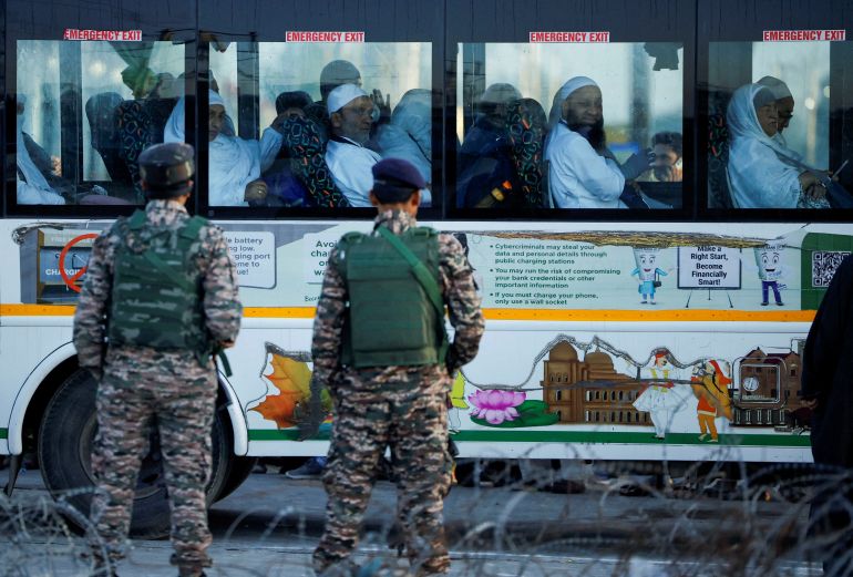 Kashmiri hajj pilgrims depart from the Haj House for Mecca, bound for the annual pilgrimage to the holiest place for Muslims, in Srinagar, Indian Kashmir, May 14, 2025. REUTERS/Sharafat Ali TPX IMAGES OF THE DAY