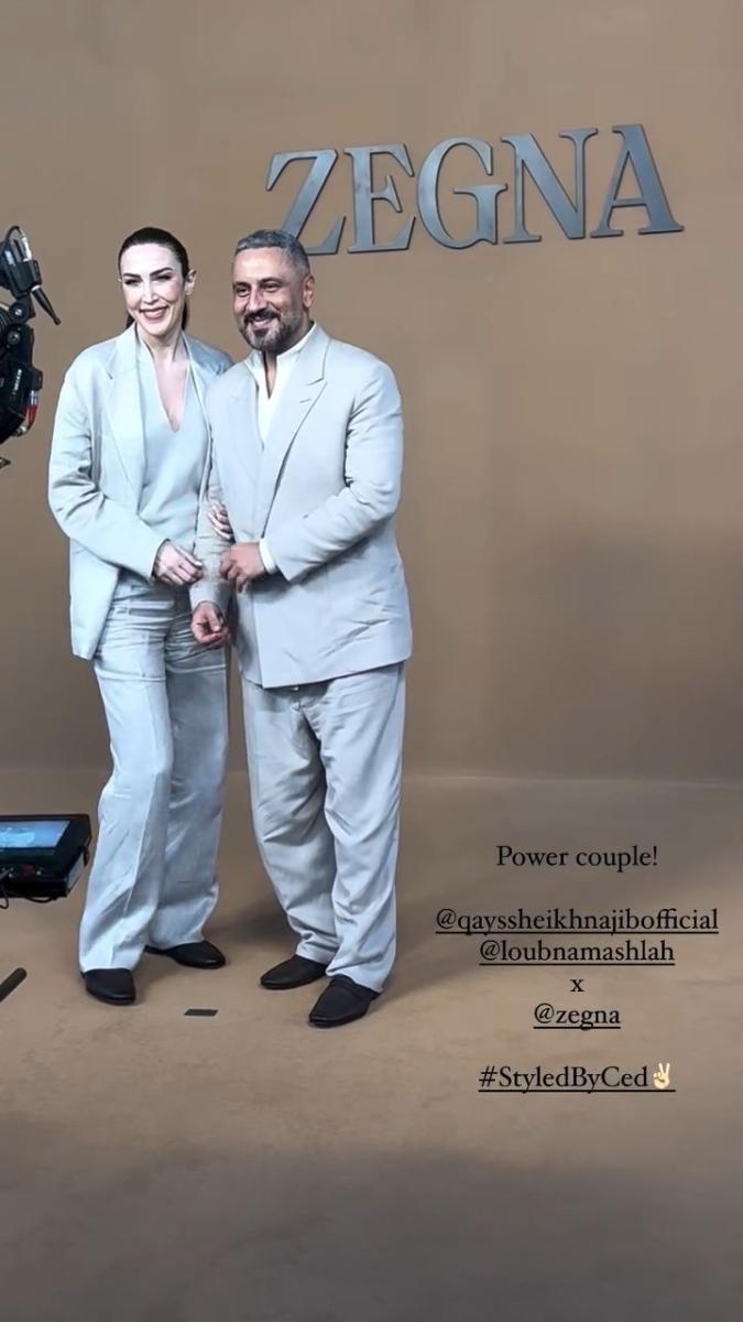 قيس الشيخ نجيب ببدلة رمادية 