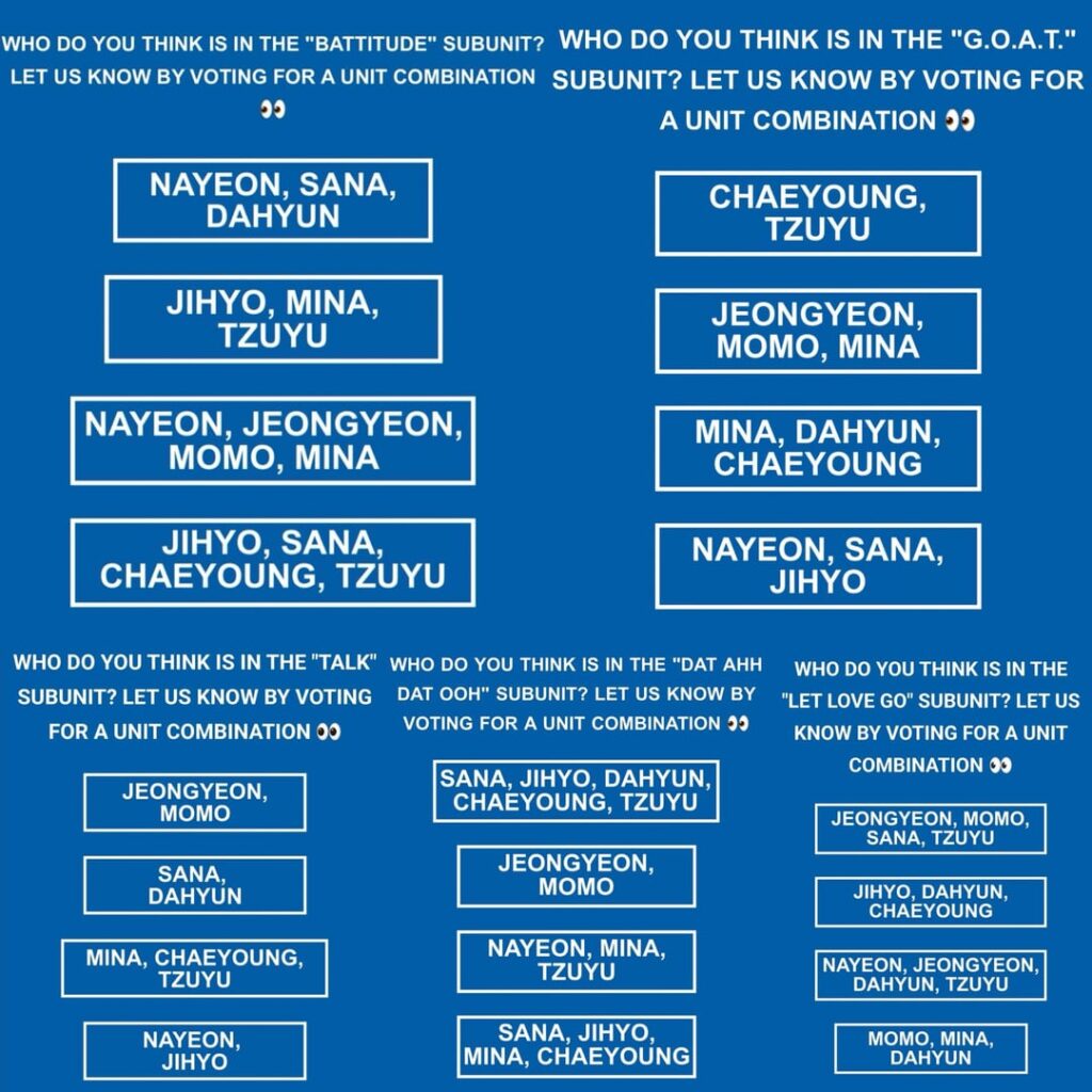 مرتين للوحدة التصويت + الوحدات الممكنة