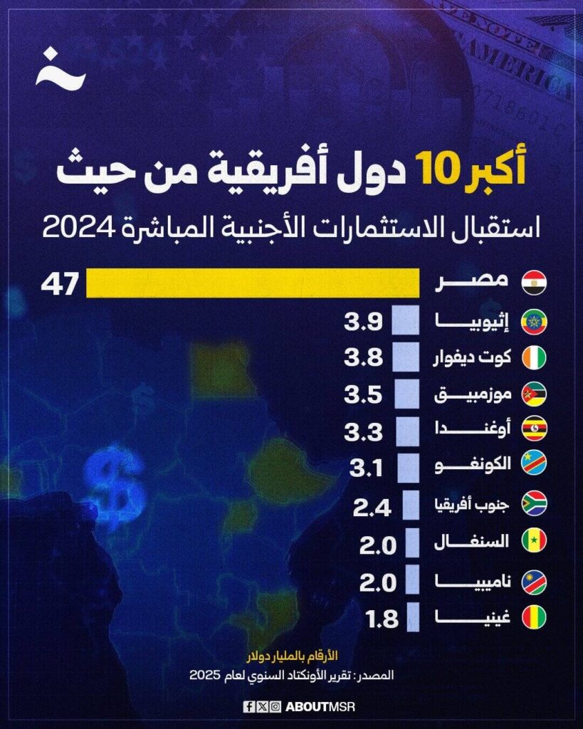 تعرف على أكبر 10 دول إفريقية في استقبال الاستثمارات الأجنبية لعام 2024