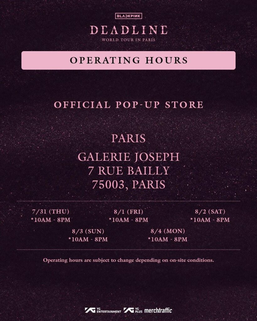 250730 جولة Blackpink World [DEADLINE] في حدث MD الرسمي للمتجر المنبثق والمتجر الخاص