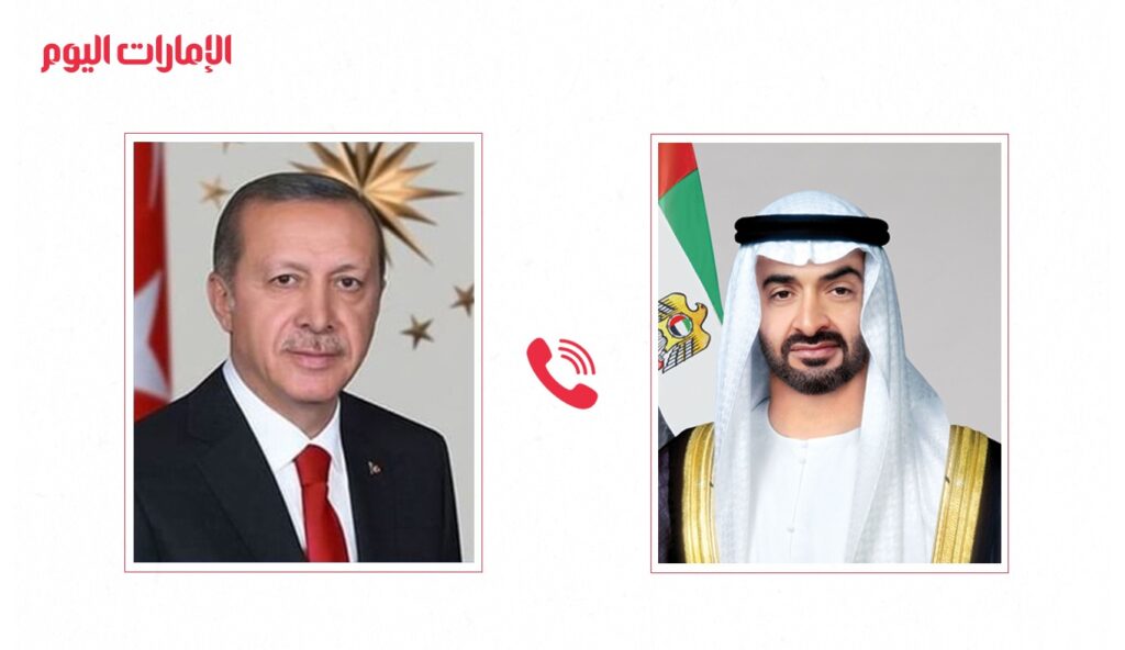 رئيس الدولة والرئيس التركي يبحثان هاتفياً علاقات التعاون والتطورات الإقليمية رئيس الدولة والرئيس التركي يبحثان هاتفياً علاقات التعاون والتطورات الإقليمية