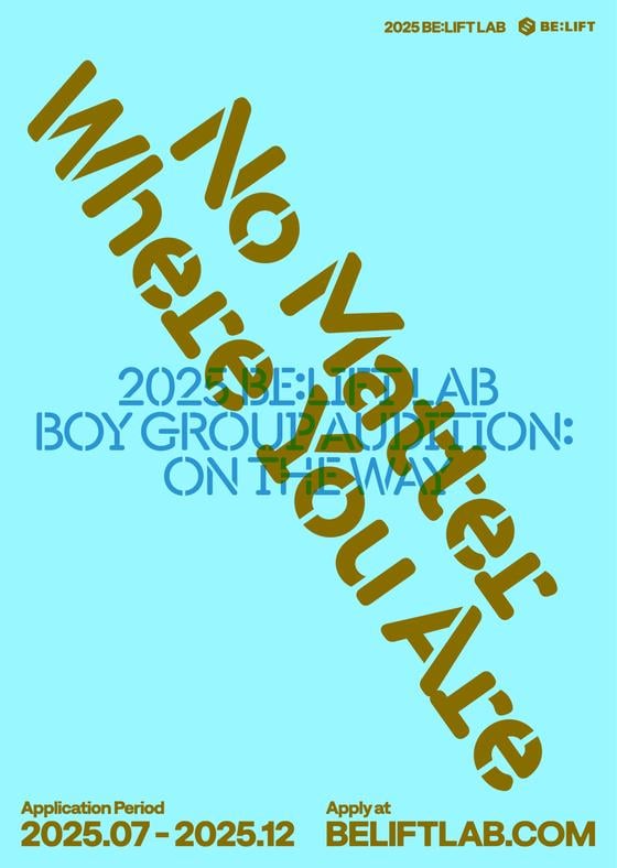 Belift Lab - 2025 BE: LIFT LAB BOY Group Audition: On the Way (إعلان ملصق)
