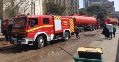 حريق داخل سنترال رمسيس والحماية المدنية تحاول السيطرة على النيران