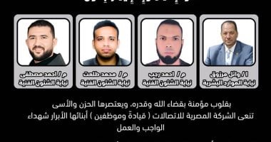 أسماء ضحايا حريق سنترال رمسيس من موظفي المصرية للاتصالات أسماء ضحايا حريق سنترال رمسيس من موظفي المصرية للاتصالات