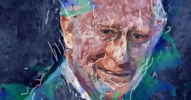 روبوت بشرى يرسم صورة لافتة لملك بريطانيا تشارلز الثالث