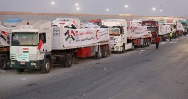 بدء دخول شاحنات المساعدات من مصر إلى قطاع غزة – اليوم السابع بدء دخول شاحنات المساعدات من مصر إلى قطاع غزة