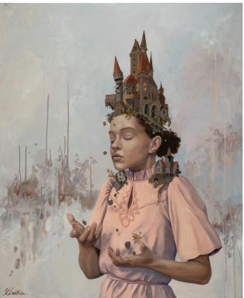 إحدى لوحات الفنانة ليزا