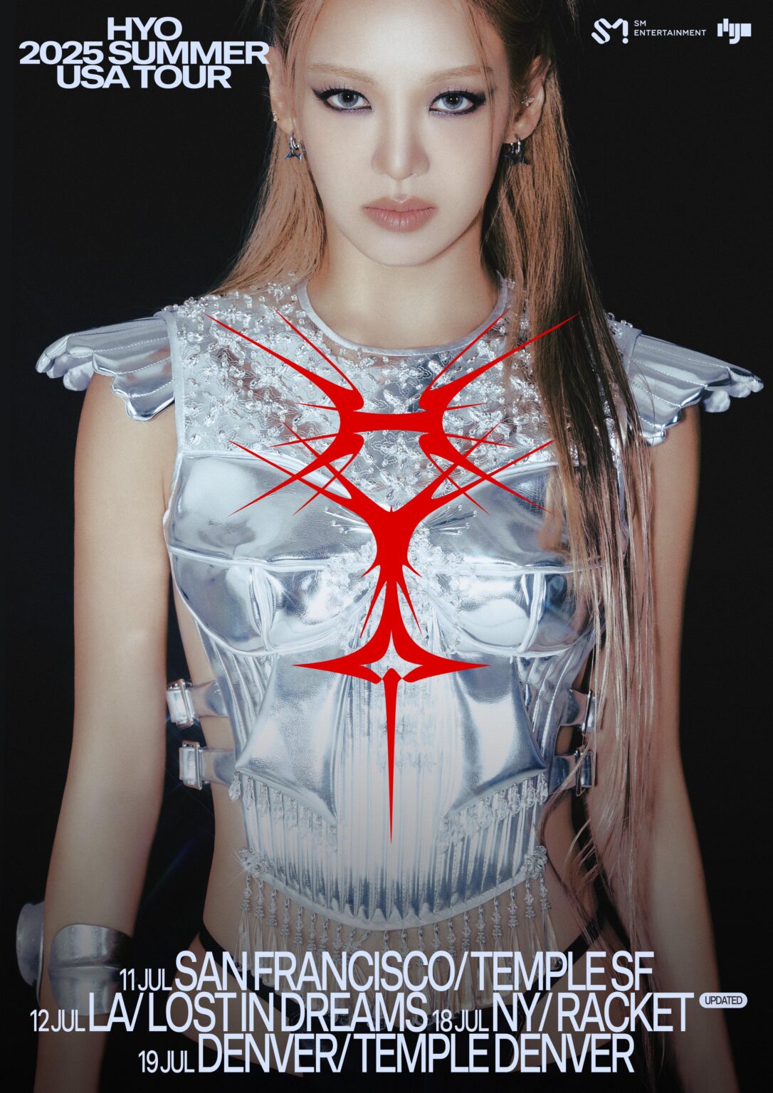 Girls 'Generation / SNSD Hyoyeon - DJ Hyo 2025 Summer USA Tour (ملصق الجدول المحدث)