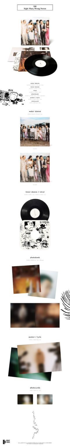 BTS RM - الألبوم الفردي الثاني "Right Place ، Orgen Person" (Finyl Album Packaging Preview)