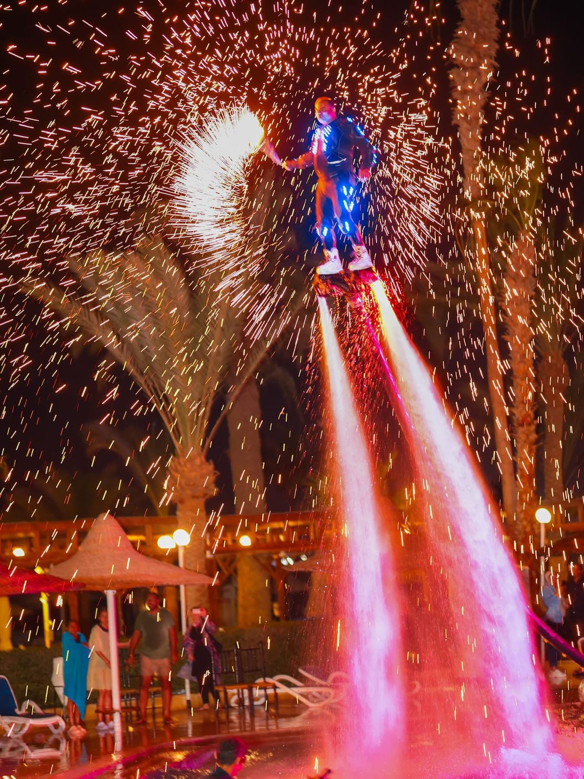 اللاعب يرتدى لبس مضئ