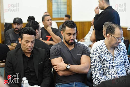 سعد الصغير بعزاء أحمد عامر