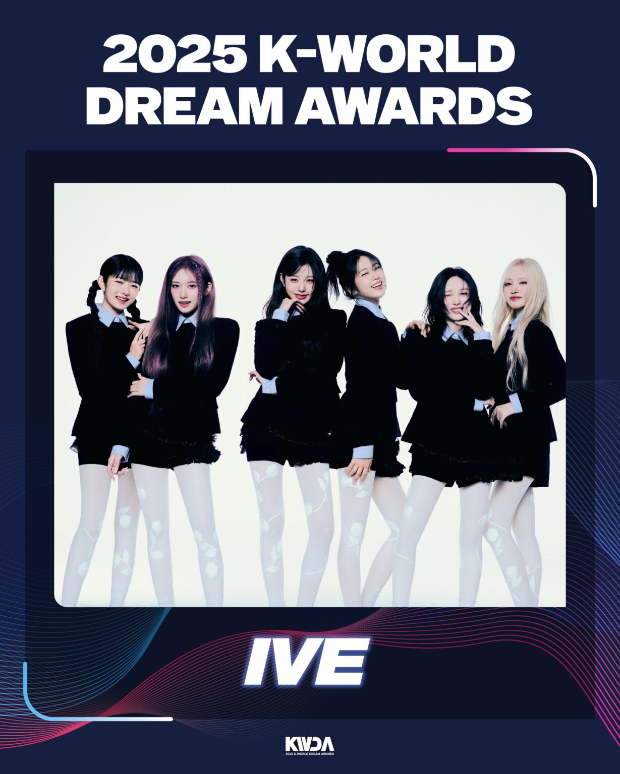 250722 IVE تم الكشف عنها كجزء من التشكيلة في 2025 K-World Dream Awards في 21 أغسطس (الخميس)