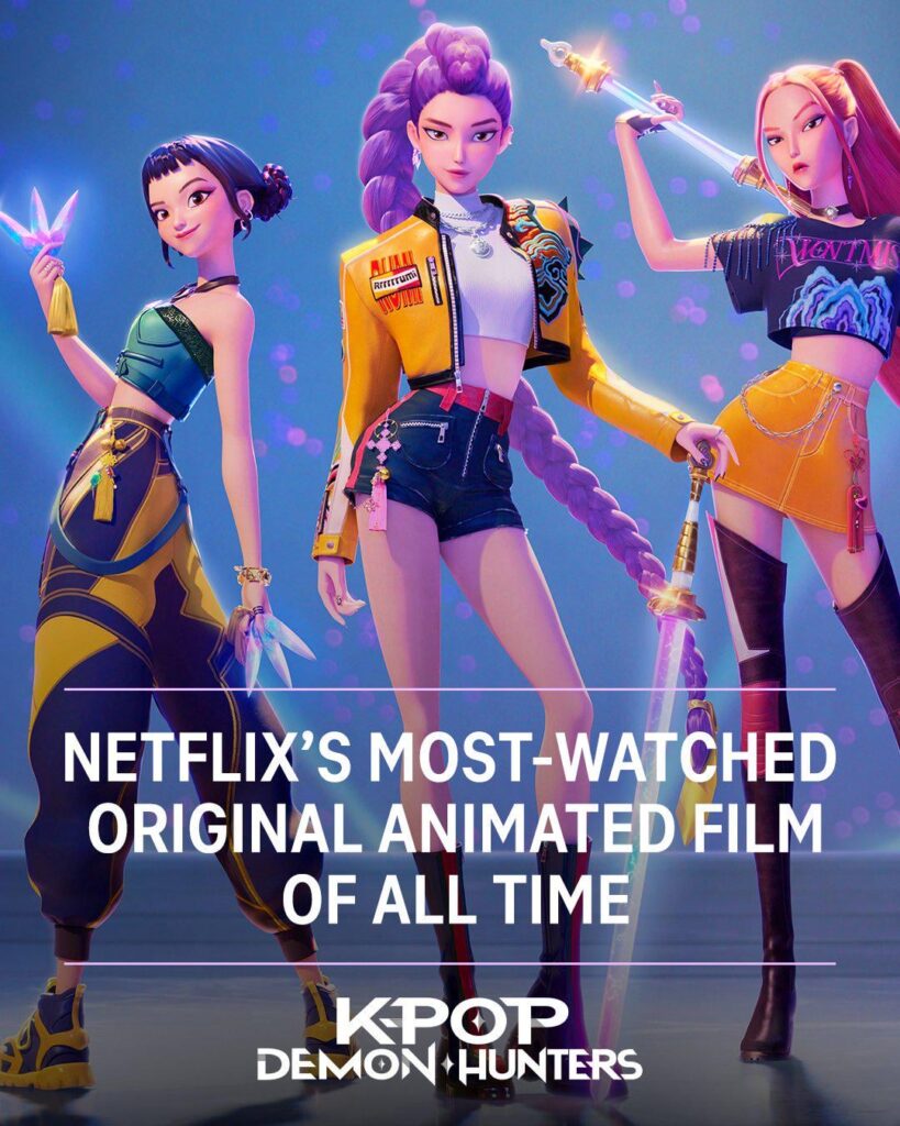 KPOP Demon Hunters هو فيلم الرسوم المتحركة الأصلي الأكثر مشاهدة في Netflix على الإطلاق