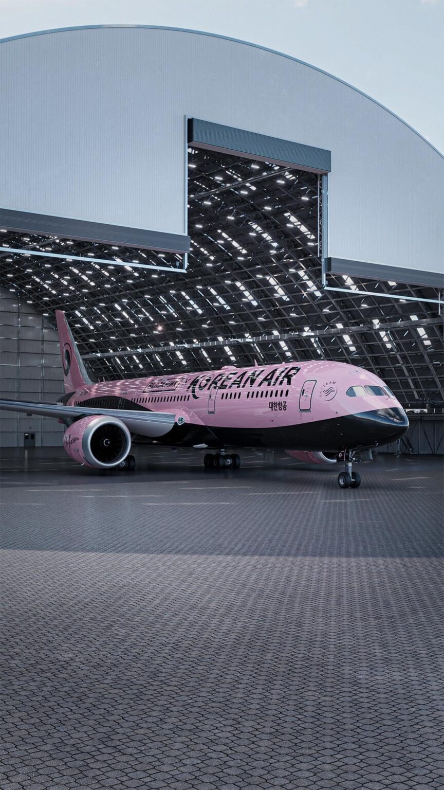 250714 عرض ثلاثي الأبعاد واقعية لتصميم Air Livery Blackpink X الكوري. كيف تحب ذلك؟ ؛)