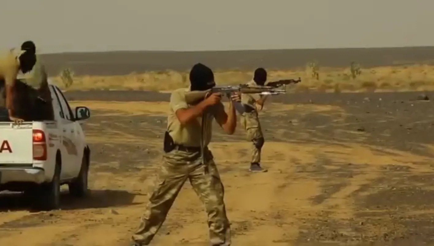 مشهد من الفيديو الذي بثته حركة حسم - (النهار)