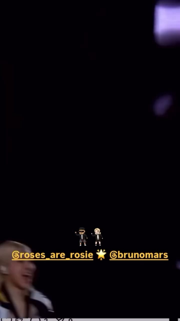 250714 تحديث قصة Rosé IG W/ Bruno Mars