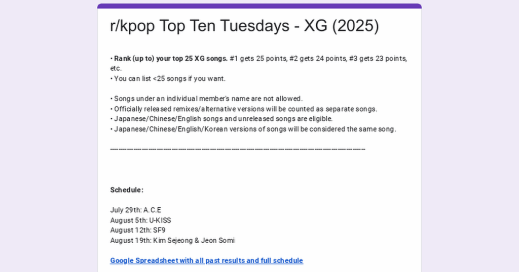 /R/KPOP TOP TENTYDAY أيام الثلاثاء التصويت: XG (2025) /R/KPOP TOP TENTYDAY أيام الثلاثاء التصويت: XG (2025)