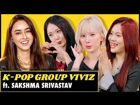 Viviz - Kpop Viviz صدمت من مجموعة متنوعة من الأطعمة الهندية قدم Sakshma Srivastav | مقابلة هندية @ sakshma srivastav (250726) [ENG SUB]