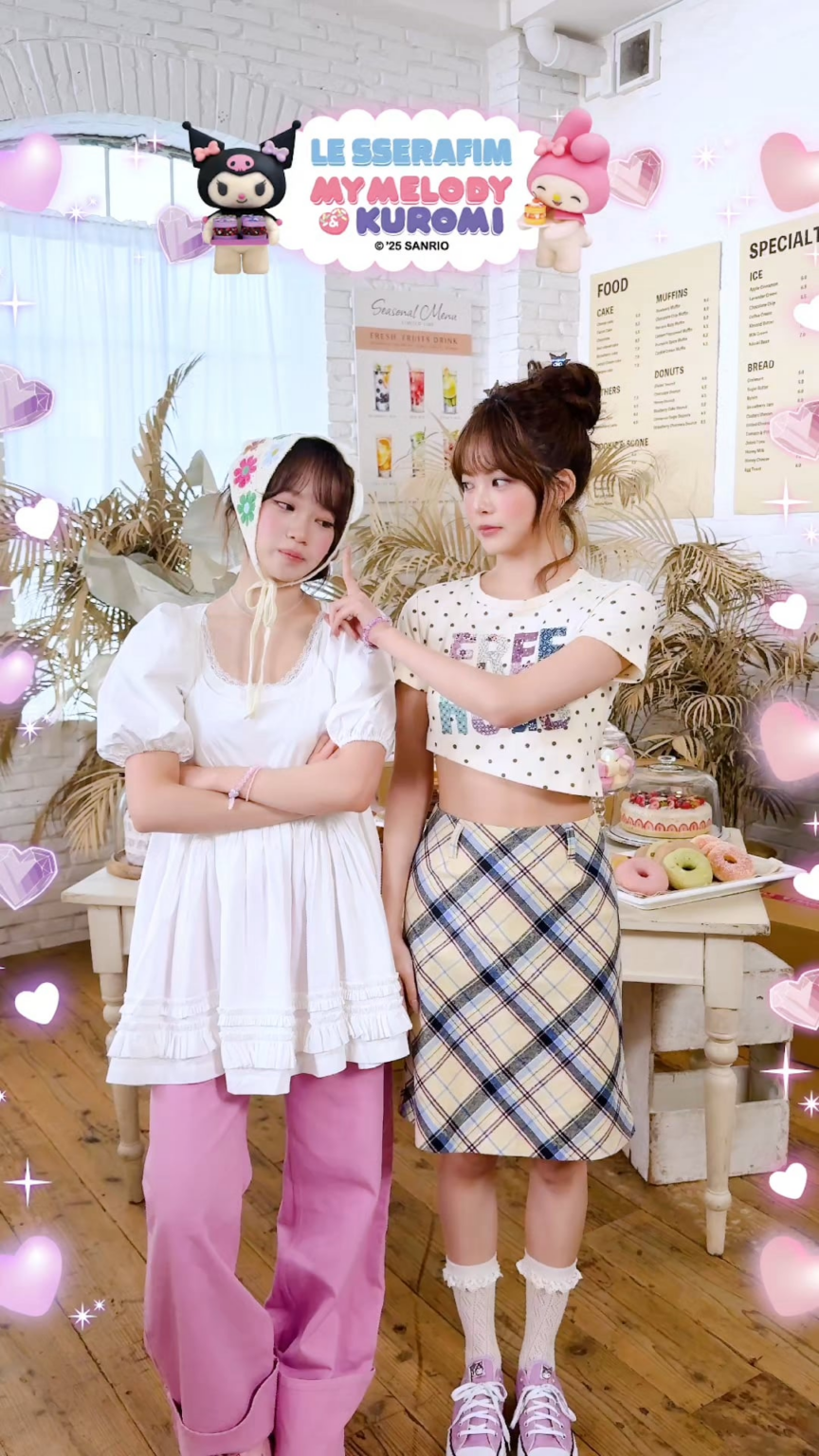 250710 le sserafim tiktok update with Kim Chaewon & Hong Eunchae - #Kimchaewon & #Hongeunchae Rise and Dance🐯🐣