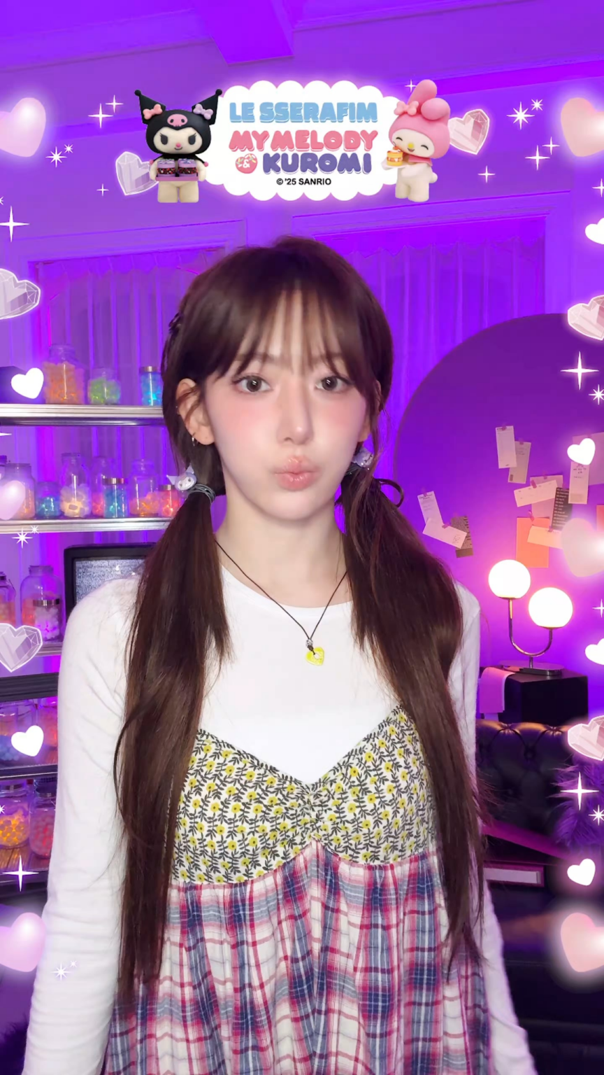250709 le sserafim tiktok update with miyawaki sakura - وهذا هو ما يفعله #Sakura ♪