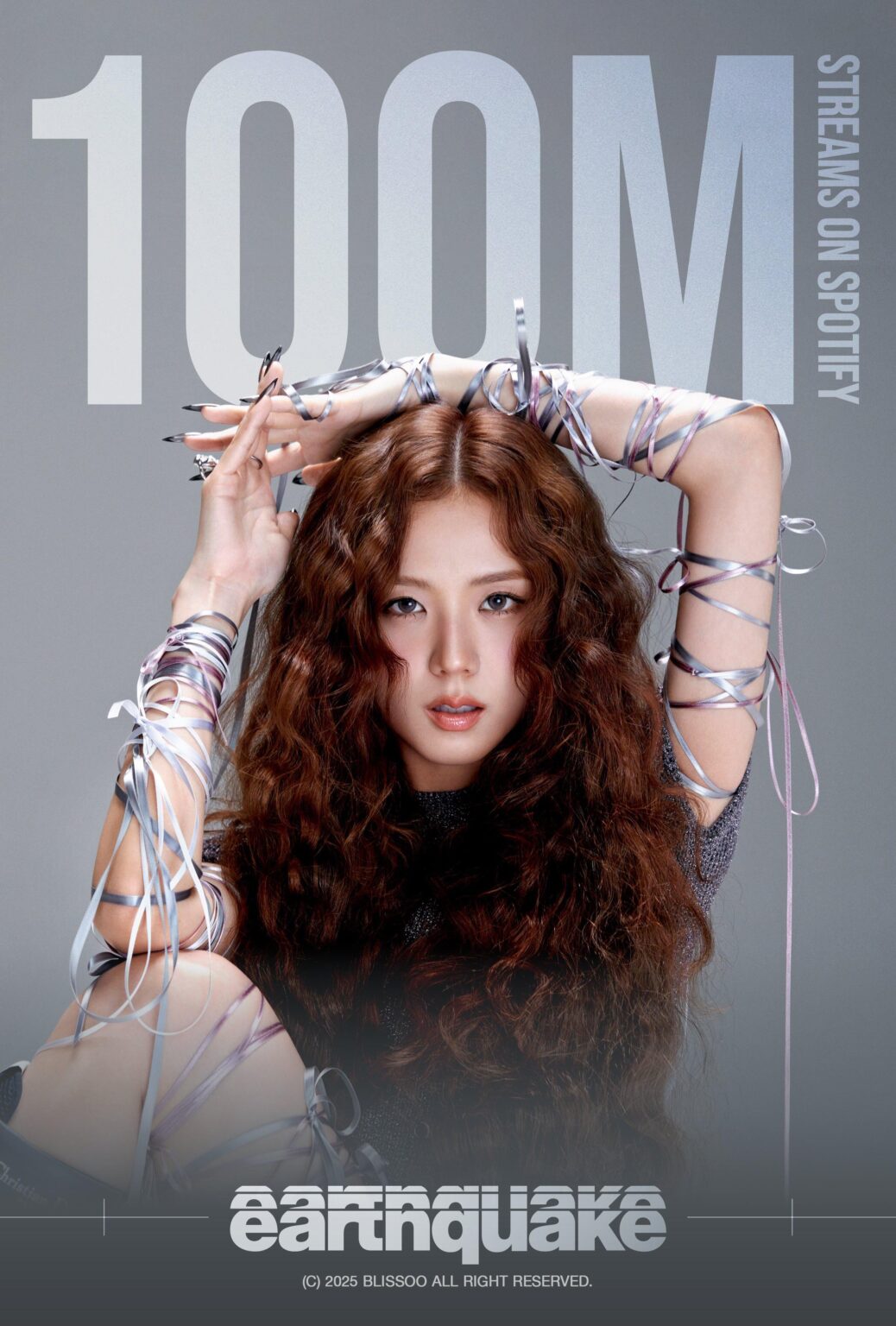 250702 JISOO - "الزلزال" يضرب 100 مليون تيار على سبوتيفي! [Official Poster]