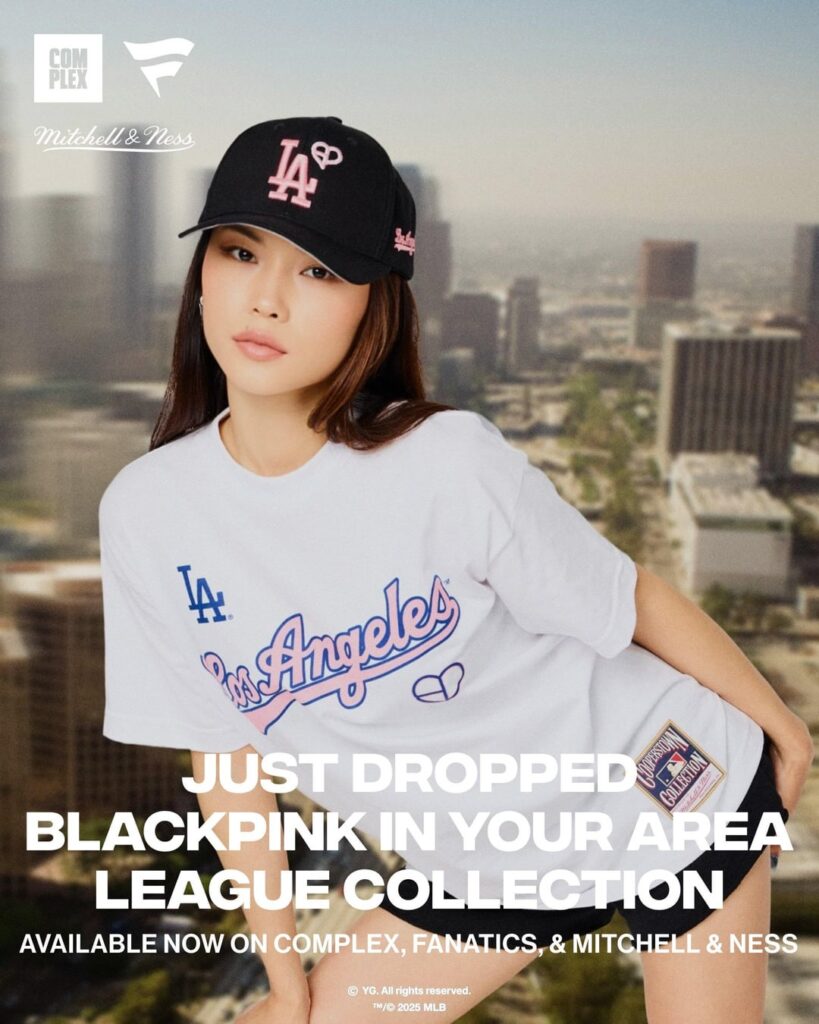 250708 Blackpink في مجموعة دوري المنطقة التي قدمتها المتعصبين ، Complex ، و Mitchell & Ness
