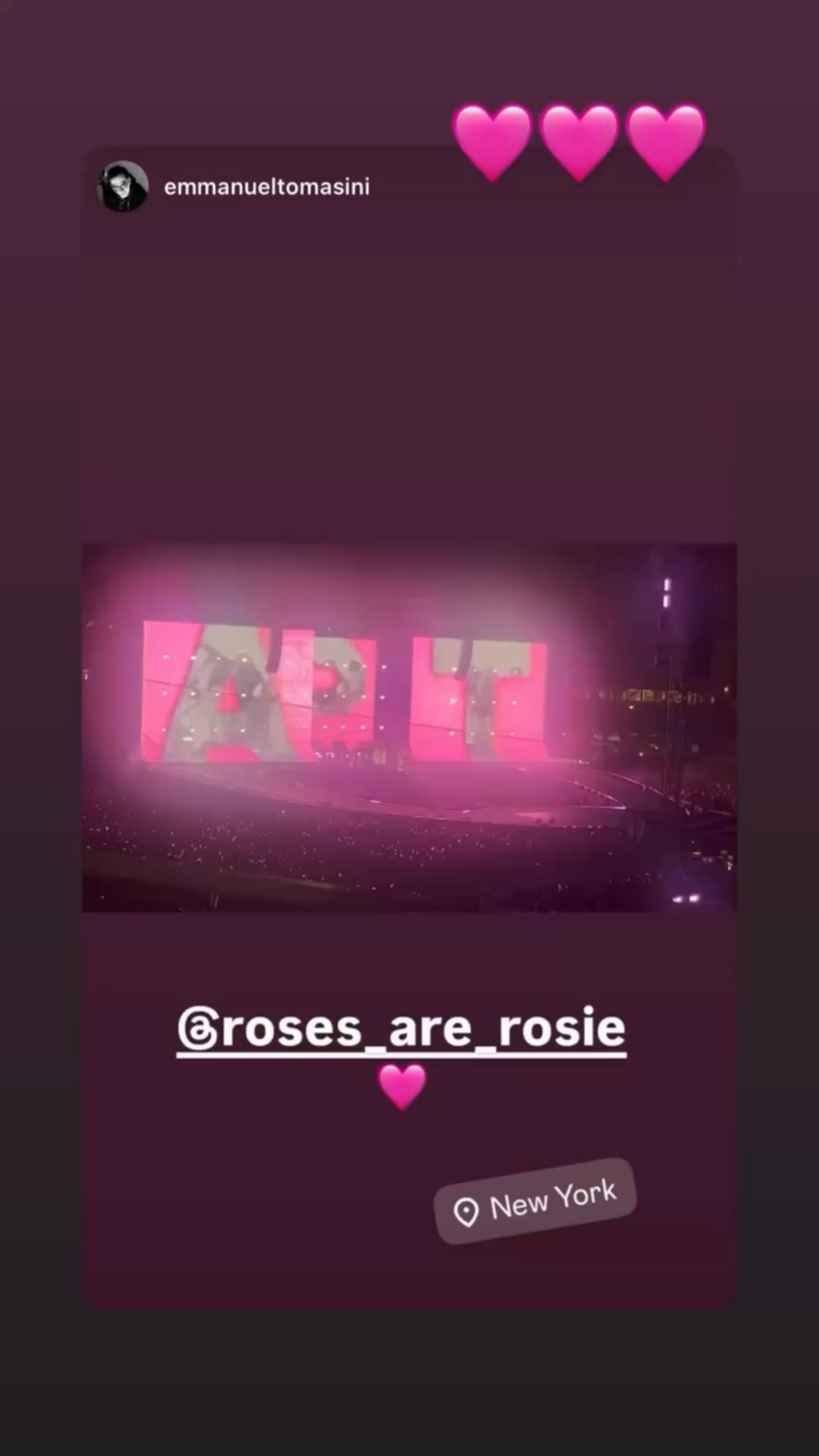 250728 تحديث قصة Rosé IG