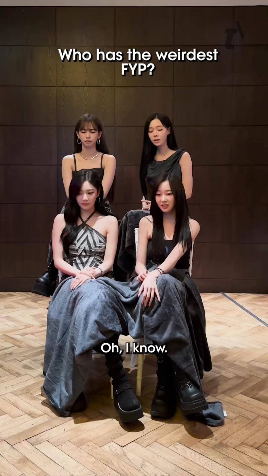 250716 Teen Vogue Tiktok Update with AESPA - @AESPA_OFFICIAL ، لعبت معنا ، وهم لطيفون للغاية ، يجب دائمًا أن أتعامل مع 😌