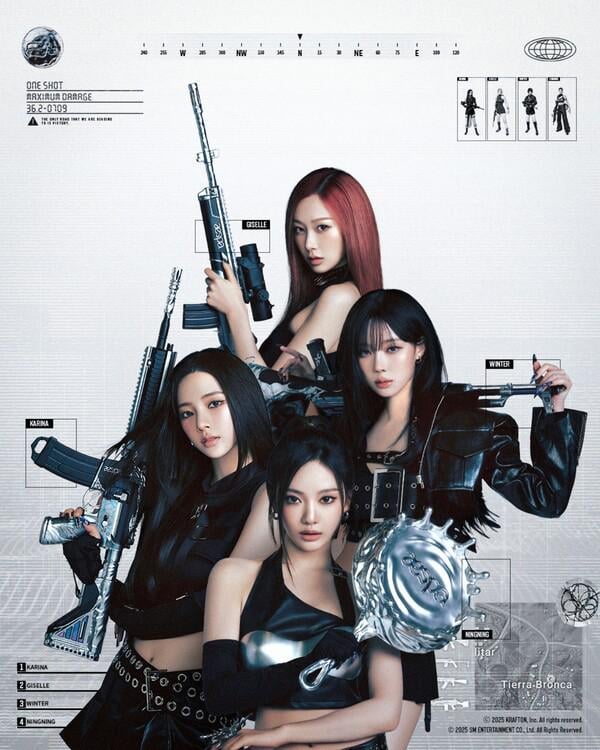 250703 AESPA لإصدار أغنية جديدة كجزء من تعاونهم مع PUBG: Battlegrounds تسمى "Dark Arts" في 15 يوليو