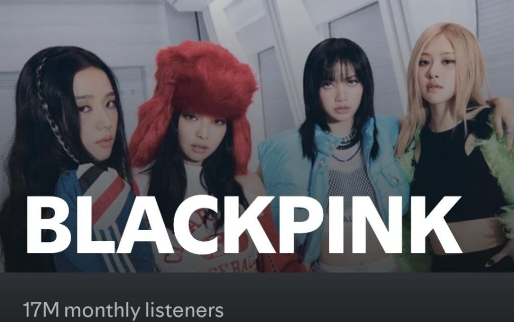 وصلت 250711 Blackpink إلى 17 مليون مستمع شهري على Spotify!