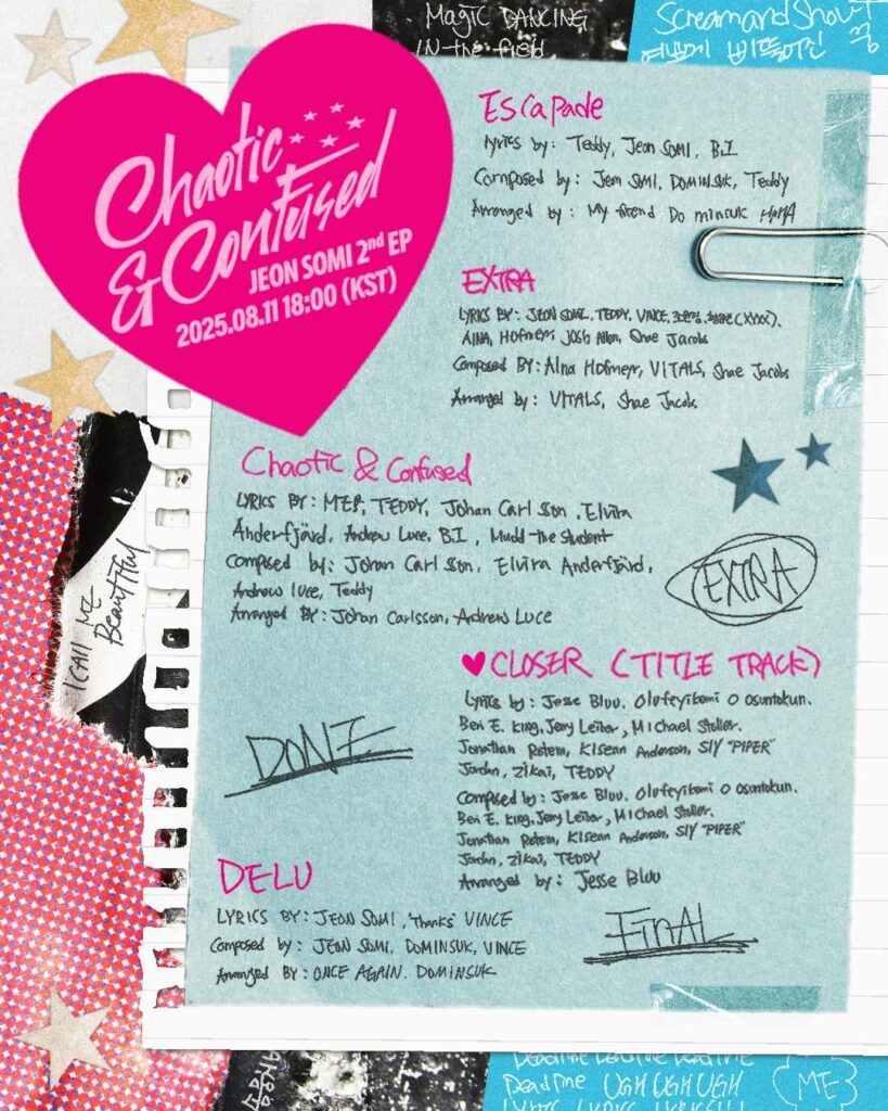 Jeon Somi - 2nd EP: Chaotic & Confused (قائمة المسار)