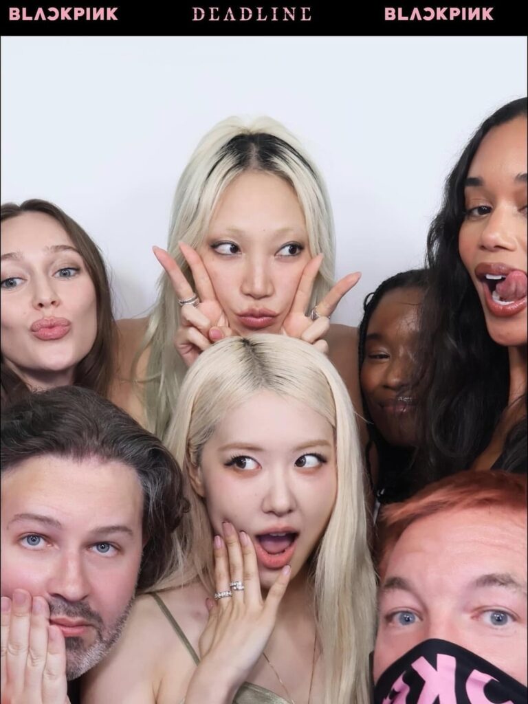 250715 Rosé W/ Alycia Debnam-Carey ، Laura Harrier ، Michael Braun ، Soo Joo ، & Diplo @ Blackpink Laftparty LA!